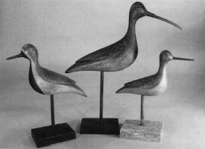 Black-breasted plover, curlew and yellowlegs by Mark McNair c. 1997-99 in Ira Hudson style